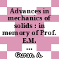 Advances in mechanics of solids : in memory of Prof. E.M. Haseganu [E-Book] /