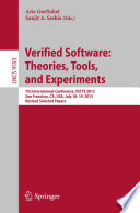 Verified Software: Theories, Tools, and Experiments [E-Book] : 7th International Conference, VSTTE 2015, San Francisco, CA, USA, July 18-19, 2015. Revised Selected Papers /