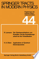 Springer Tracts in Modern Physics, Volume 44 [E-Book] /
