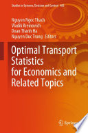 Optimal Transport Statistics for Economics and Related Topics [E-Book] /