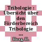 Tribologie : Übersicht über den Förderbereich Tribologie des Bundesministerium für Forschung und Technologie : Präsentation Tribologie. 0004: Tagungsband : Präsentation Tribologie 1988 : Tagungsband : Koblenz, 03.05.88-04.05.88.