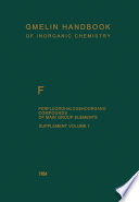 F Perfluorohalogenoorgano Compounds of Main Group Elements [E-Book] : Compounds with Elements of Main Groups 1 to 5 (excluding N) and with S (partially) /