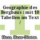 Geographie des Bergbaus : mit 10 Tabellen im Text /