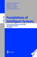 Foundations of Intelligent Systems [E-Book] : 13th International Symposium, ISMIS 2002 Lyon, France, June 27–29, 2002 Proceedings /