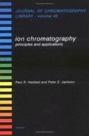 Ion chromatography : principles and applications.