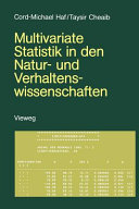 Multivariate Statistik in den Natur- und Verhaltenswissenschaften : Eine Einführung mit Basic-Programmen und Programmbeschreibungen in Fallbeispielen.