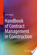 Handbook of Contract Management in Construction [E-Book] /