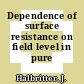 Dependence of surface resistance on field level in pure superconductors.