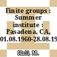 Finite groups : Summer institute : Pasadena, CA, 01.08.1960-28.08.1960.
