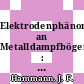 Elektrodenphänomene an Metalldampfbögen : Abschlussbericht: 1.4.1971 - 31.12.1975.