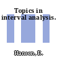Topics in interval analysis.