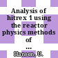 Analysis of hitrex 1 using the reactor physics methods of the Dragon Project/KFA and the CEGB (BNL) : a joint evaluation [E-Book] /