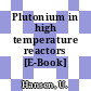 Plutonium in high temperature reactors [E-Book]
