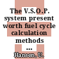 The V.S.O.P. system present worth fuel cycle calculation methods and codes KPD /