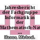 Jahresbericht der Fachgruppe Informatik in der Mathematisch-Naturwissenschaftlichen Fakultät der RWTH Aachen. 1996 /