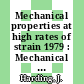 Mechanical properties at high rates of strain 1979 : Mechanical properties of materials at high rates of strain: conference 0002 : Oxford, 28.03.79-30.03.79 /