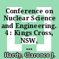 Conference on Nuclear Science and Engineering. 4 : Kings Cross, NSW, Australia 24 - 25 October 2001 : ANA 2001 : conference handbook - theme: a new nuclear century /