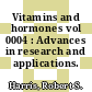Vitamins and hormones vol 0004 : Advances in research and applications.