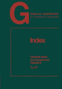 Index : formula index. 2nd supplement, Vol. 8. C33 - Cf.