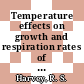 Temperature effects on growth and respiration rates of dolania american (ephemeroptera) : a paper proposed for presentation at the thirty-fifth annual meeting of the Association of Southeastern Biologists at the Desoto Hilton Hotel Savannah, Georgia, onApril 18 - 20, 1974 [E-Book] /