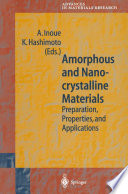 Amorphous and Nanocrystalline Materials [E-Book] : Preparation, Properties, and Applications /