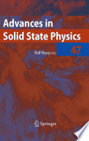 Advances in Solid State Physics [E-Book] /