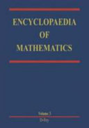 Encyclopaedia of mathematics vol 0003 : D - Fey.