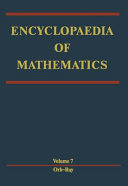 Encyclopaedia of mathematics vol 0007 : Orbit - Rayleigh equation.