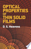 Optical properties of thin solid films /