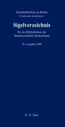 Sigelverzeichnis für die Bibliotheken der Bundesrepublik Deutschland. 2009 /