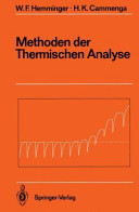 Methoden der thermischen Analyse /