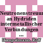 Neutronenstreuung an Hydriden intermetallischer Verbindungen [E-Book] /