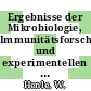Ergebnisse der Mikrobiologie, Immunitätsforschung und experimentellen Therapie. 38 /