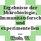 Ergebnisse der Mikrobiologie, Immunitätsforschung und experimentellen Therapie. 39 /