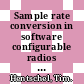 Sample rate conversion in software configurable radios / [E-Book]
