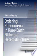 Ordering Phenomena in Rare-Earth Nickelate Heterostructures [E-Book] /