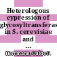 Heterologous eypression of glycosyltransferases in S. cerevisiae and E. coli /