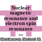 Nuclear magnetic resonance and electron spin resonance spectra : index for 1958-1963 /
