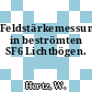Feldstärkemessungen in beströmten SF6 Lichtbögen.