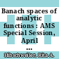 Banach spaces of analytic functions : AMS Special Session, April 22-23, 2006, University of New Hampshire, Durham, New Hampshire [E-Book] /
