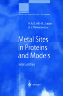 Metal Sites in Proteins and Models [E-Book] : Iron Centres /