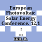 European Photovoltaic Solar Energy Conference. 12,1 : proceedings of the international conference held at Amsterdam, The Netherlands, 11-15 April, 1994 /