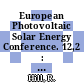 European Photovoltaic Solar Energy Conference. 12,2 : proceedings of the international conference held at Amsterdam, The Netherlands, 11-15 April, 1994 /