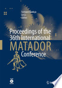 Proceedings of the 36th International MATADOR Conference [E-Book] /