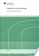 Climate policy : costs and design: a survey of some recent numerical studies [E-Book] /