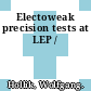Electoweak precision tests at LEP /