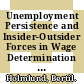 Unemployment Persistence and Insider-Outsider Forces in Wage Determination [E-Book] /