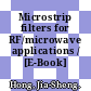 Microstrip filters for RF/microwave applications / [E-Book]