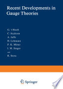 Recent Developments in Gauge Theories [E-Book] /