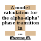 A model calculation for the alpha-alpha' phase transition in metal-hydrogen systems [E-Book] /